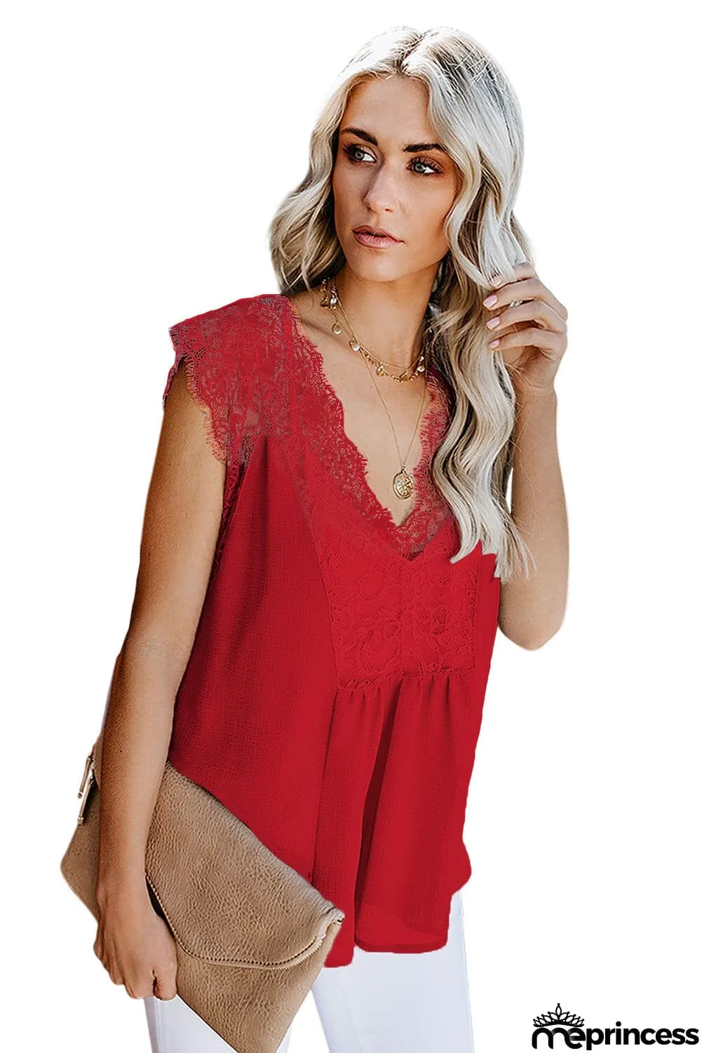 From A Dream Lace Tank Top with Vest