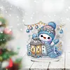 (US Local)Snowman Print DIY Desktop Diamond Art Kits for Home Office Desktop Decor