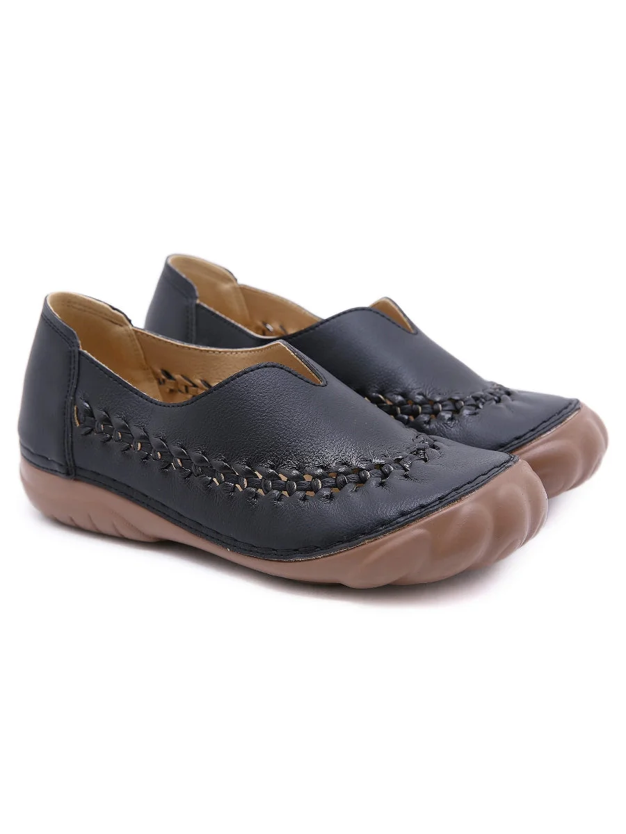 Trim-Stitch Woven Deco Loafer