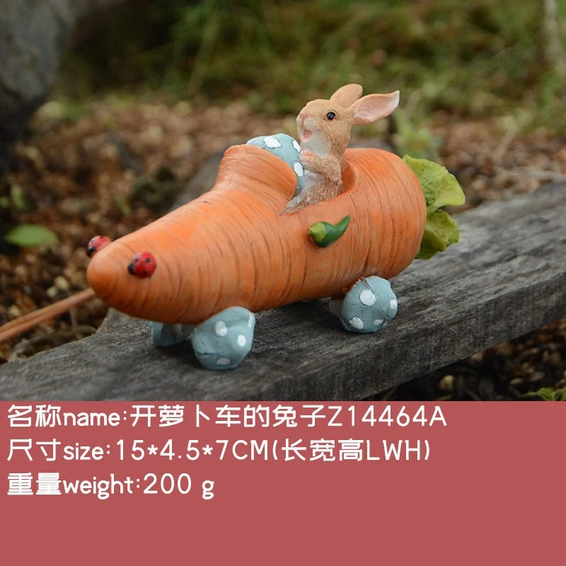 Everyday Collection Easter Decorations for Home Cute Rabbit Figurines Miniature Tabletop Ornaments Fairy Garden Thanksgiving