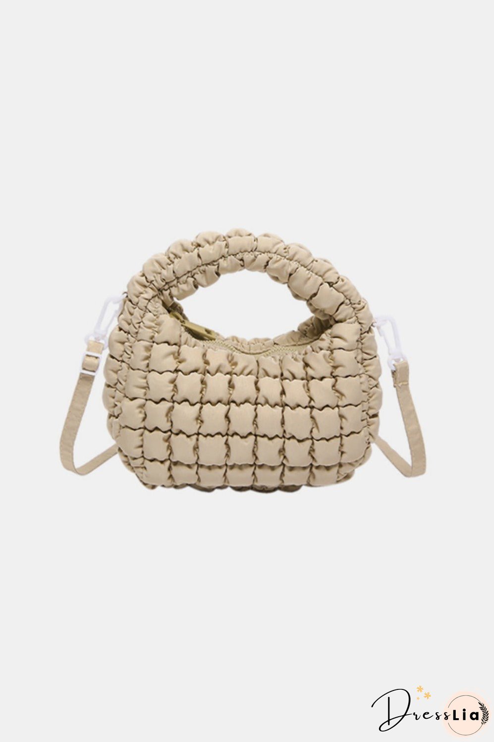 Quilted Puffy Removable Strap Crossbody Bag