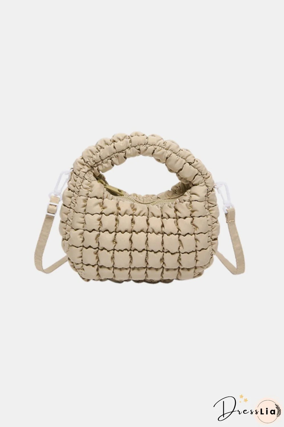 Quilted Puffy Removable Strap Crossbody Bag