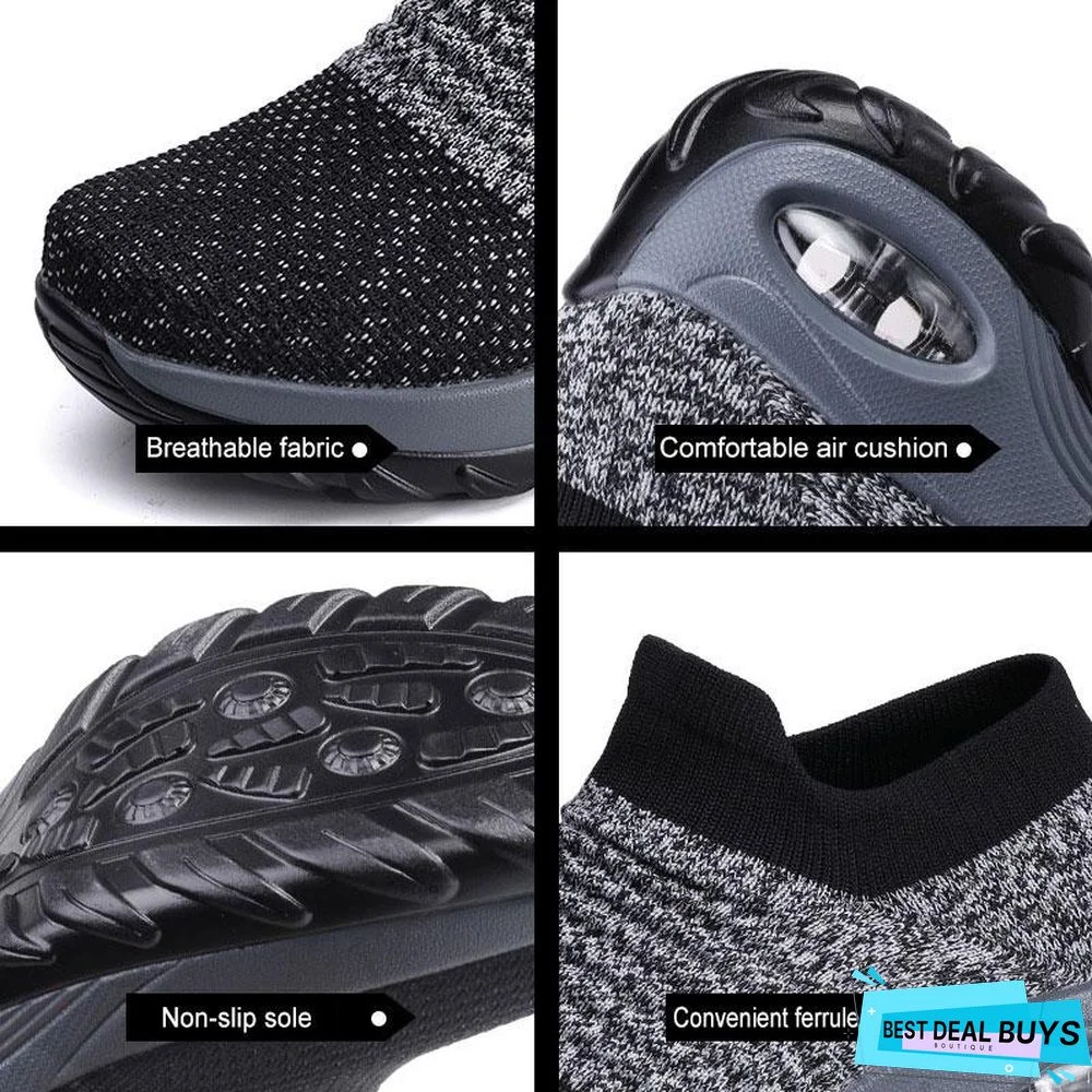 Women Breathable Mesh Slip-On Air Cushion Casual Sneaker Shoes