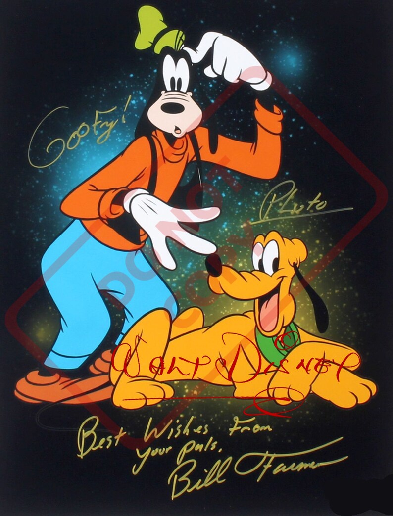 Walt Disney Bill Farmer Goofy 8.5x11 Autographed Signed Reprint Photo Poster painting