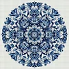 Blue And White Porcelain-Mandala-11CT Stamped Cross Stitch 40*40cm/15.75*15.75in