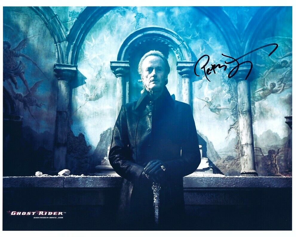 PETER FONDA hand-signed GHOST RIDER 8x10 lifetime coa MEPHISTOPHELES WITH SWORD