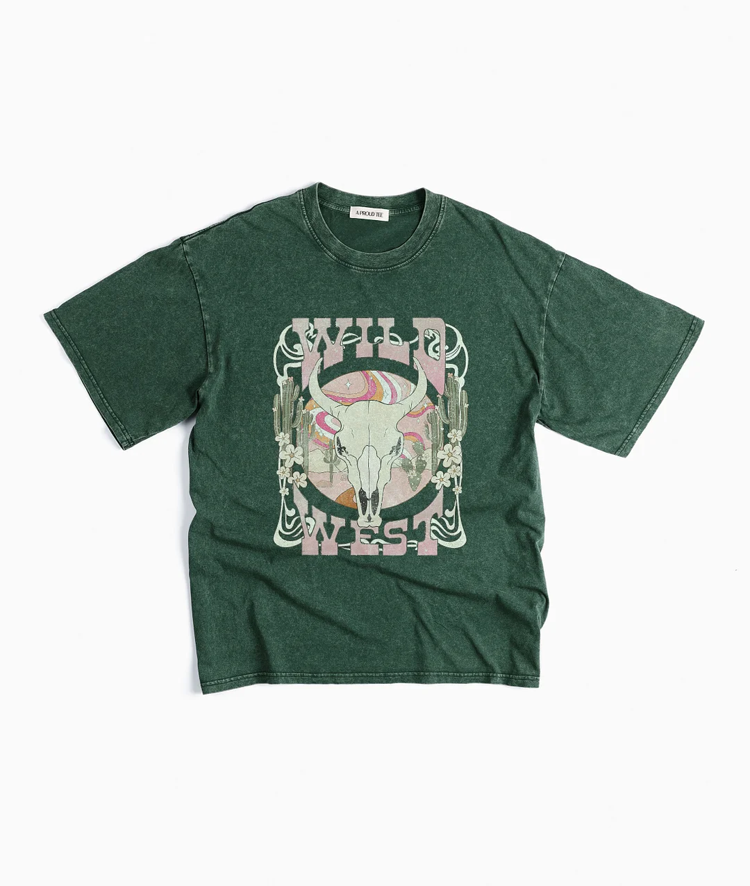 Wild West Western Acid Wash T-shirt