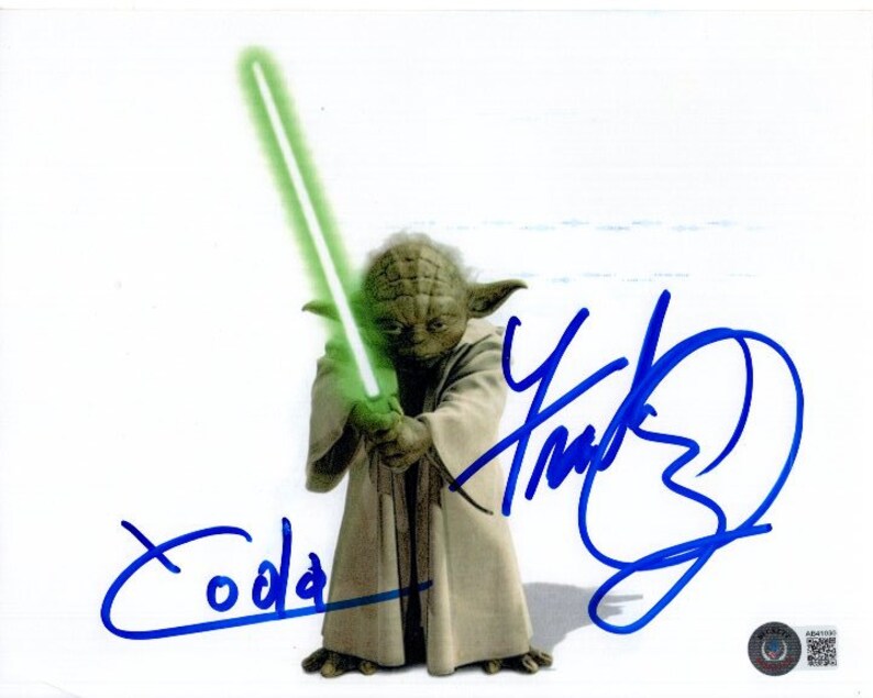 Frank Oz signed 8x10 Star Wars Yoda Photo Poster painting Beckett BAS LOA