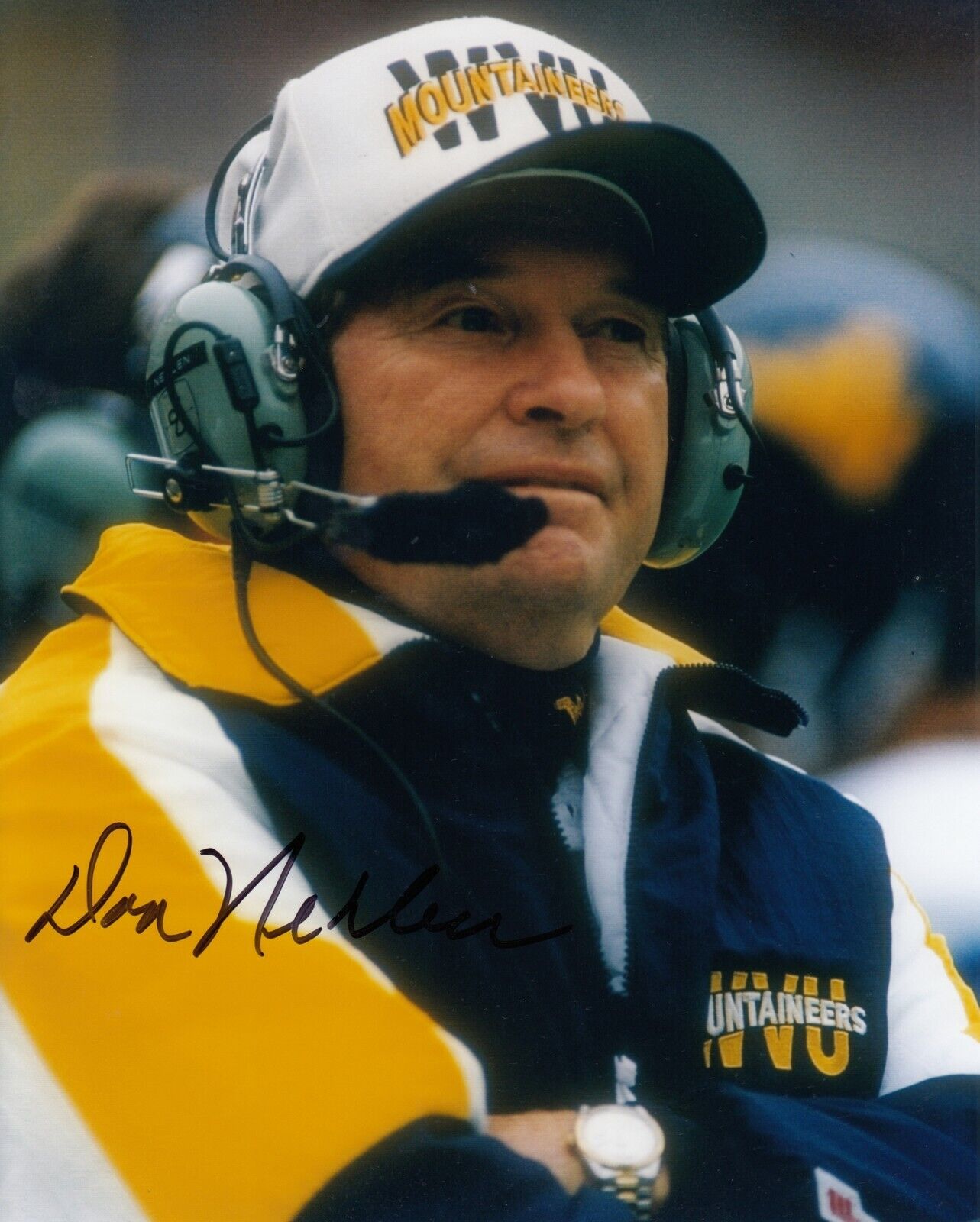 Don Nehlen #0 Signed 8x10 Photo Poster painting w/ COA West Virginia 031719