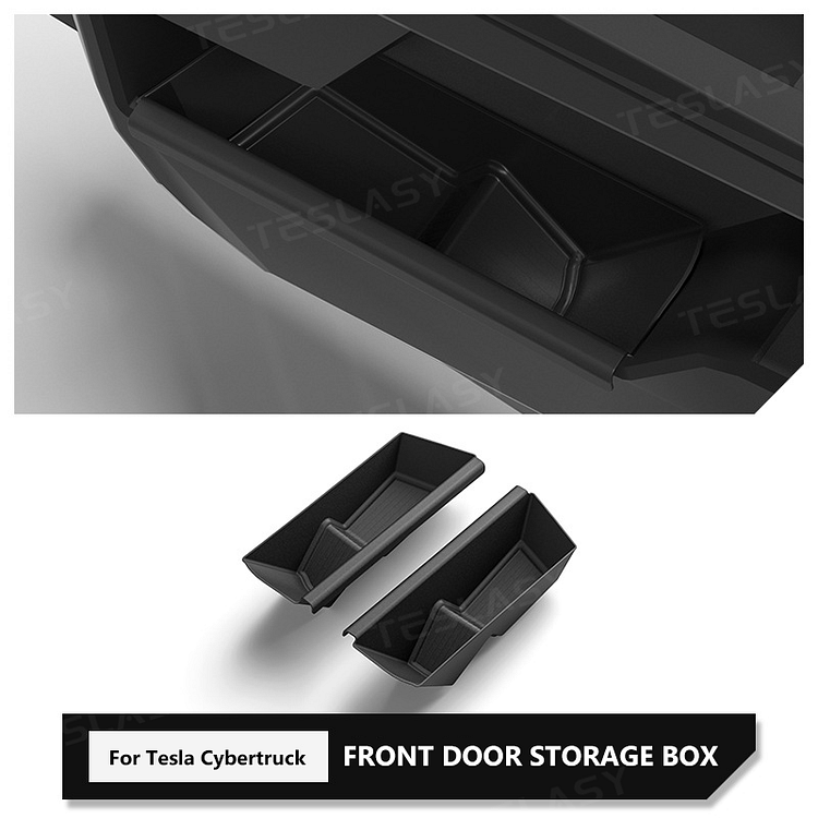 TESLASY Tesla Cybertruck Front Door Storage Box TPE Door Slot Organizer Accessory