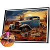 Diamond Painting-DIY Full Round Drill Scrap Car（50*40CM)