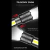 COB LED Flashlight USB Rechargeable IPX4 Waterproof Torch (1x26650 XHP160)