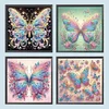 Papillon coloré-partiel spécial diamant peinture-30 * 30cm