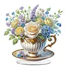 Flower Afternoon Tea Diamond Dot Painting Ornament DIY Double Sided