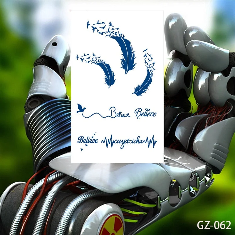 Temporary Waterproof Tattoo Stickers Butterfly Deer Rabbit Flower Juice Ink Lasting Boy Girl Chest Neck Hand Fake Bracelet Tatoo