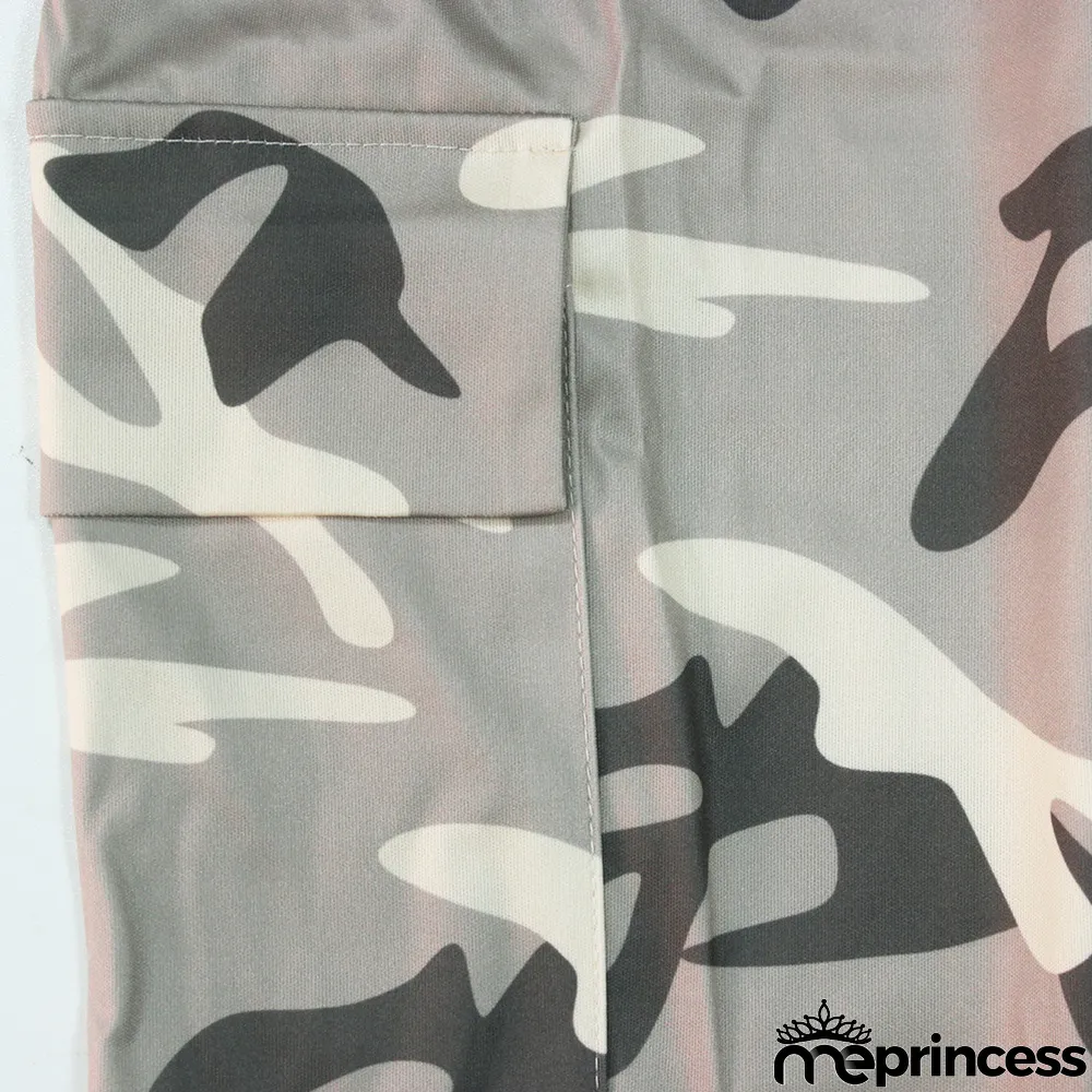 Plus Size Women Sport Camouflage Print Trousers