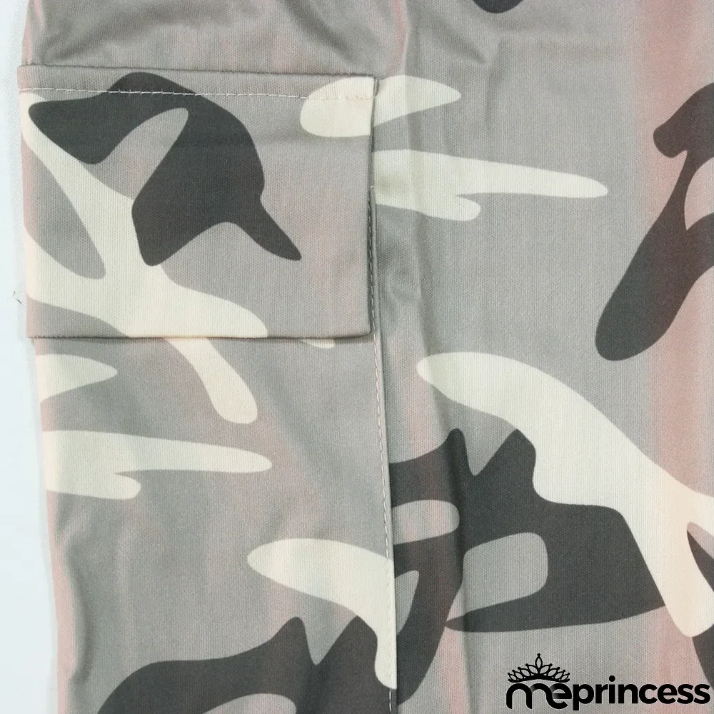 Plus Size Women Sport Camouflage Print Trousers