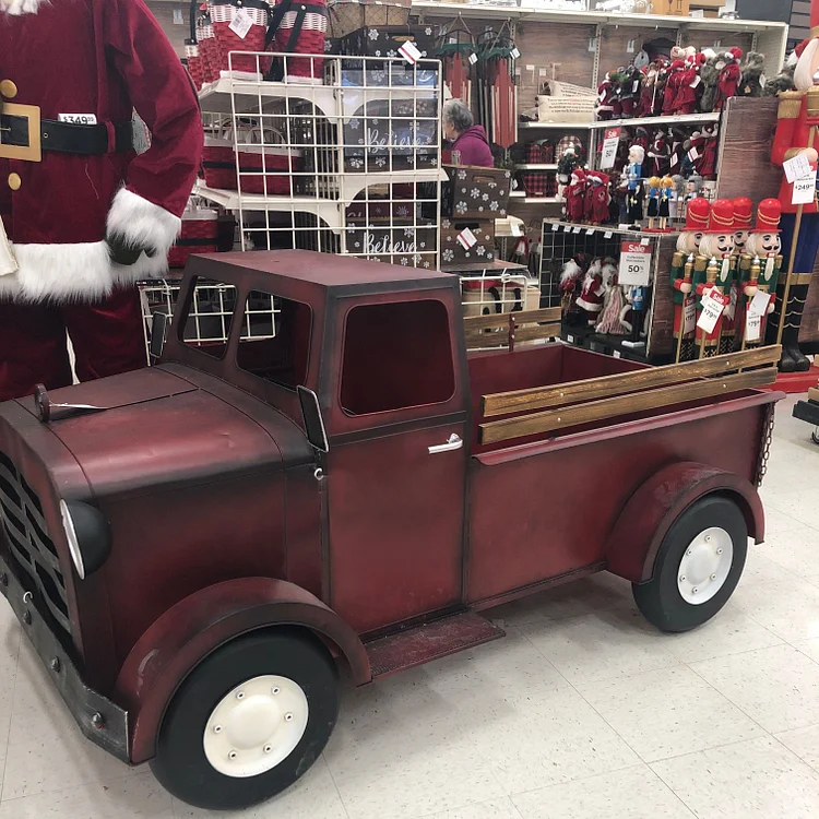 🔥kukelife🔥🎁Large Iron Christmas Farmhouse Truck🌲
