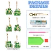 6pcs/set Double Sided Special Shape Diamond Painting Keychain Kit (Flower Frog)