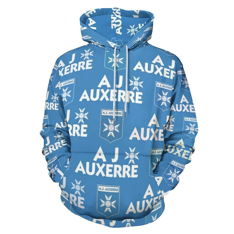 AJ Auxerre Unisexe Pullover Sweat-Shirt À Capuche Oversize Streetwear Hip Hop