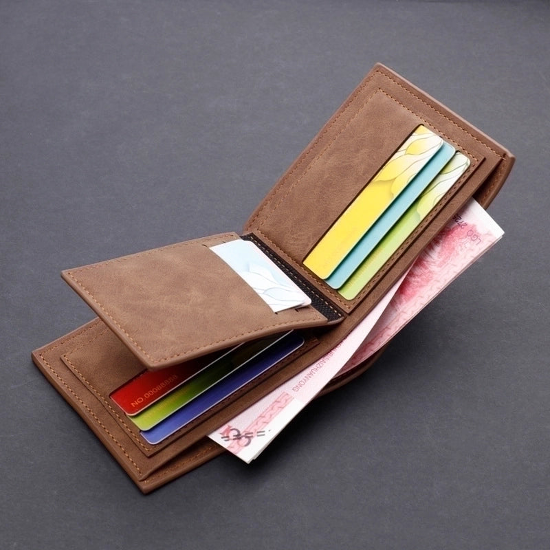 Men’s Solid Color Pu Leather Open Wallets