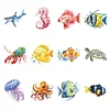 12pcs Marine Animals 5D DIY Square Drill Diamond Painting Kits for Adults Beginners Home Decor Diamonds Paintings Gem Art 5.91x7.09in