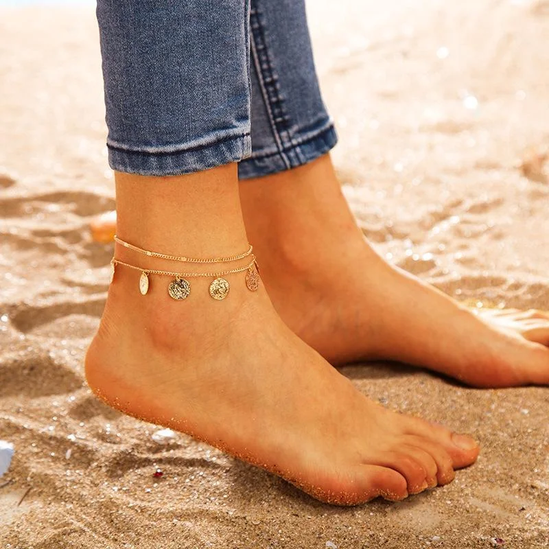 Women plus size clothing Casual Beach Round Anklet Wholesale Cheap Jewelry-Nordswear