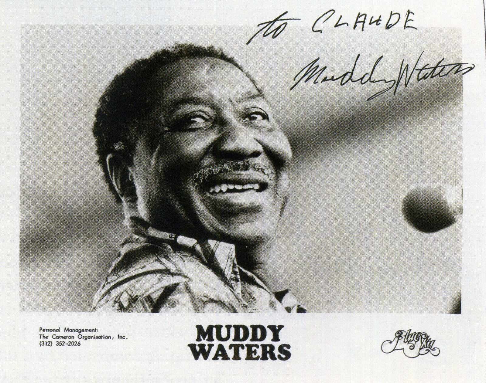 MUDDY WATERS Signed 'Blue Sky' Photo Poster paintinggraph - Blues Singer - preprint