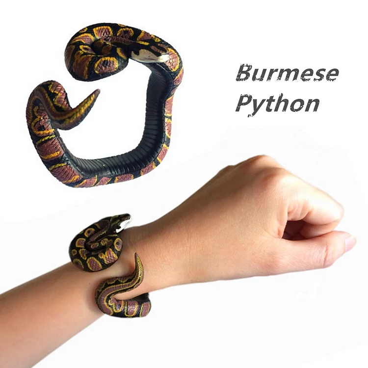 Toy Time Snake Python Bracelet Simulation animal model figure plastic Fun Prank Gift For Kids educational children's boys girls Hot toys 