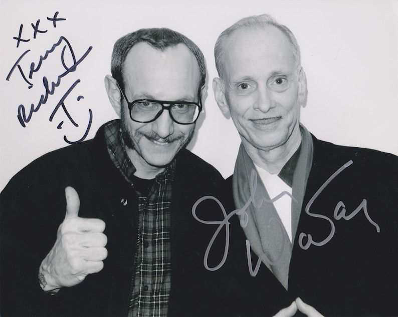 John Waters & Terry Richardson Signed Autographed Glossy 8x10 Photo Poster painting - COA Matching Holograms