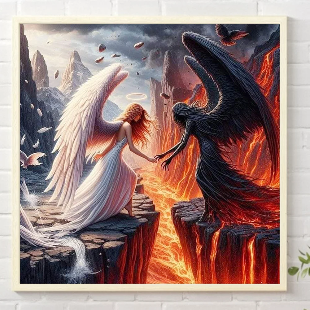 Diamond Painting - Full Square Drill - Angels and Demons(Canvas|45*45cm)
