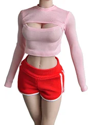 1/6 soldier sports shorts yoga pants plastic body knitted model accessories clothes fit12 inch female figure body-aliexpress
