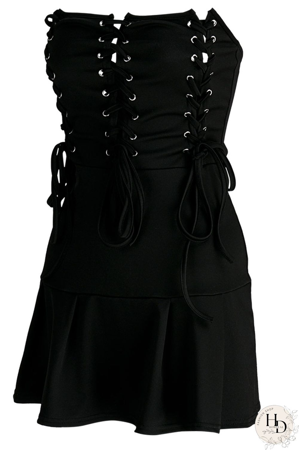 White Fashion Sexy Solid Backless Strap Design Strapless Sleeveless Dress Dresses