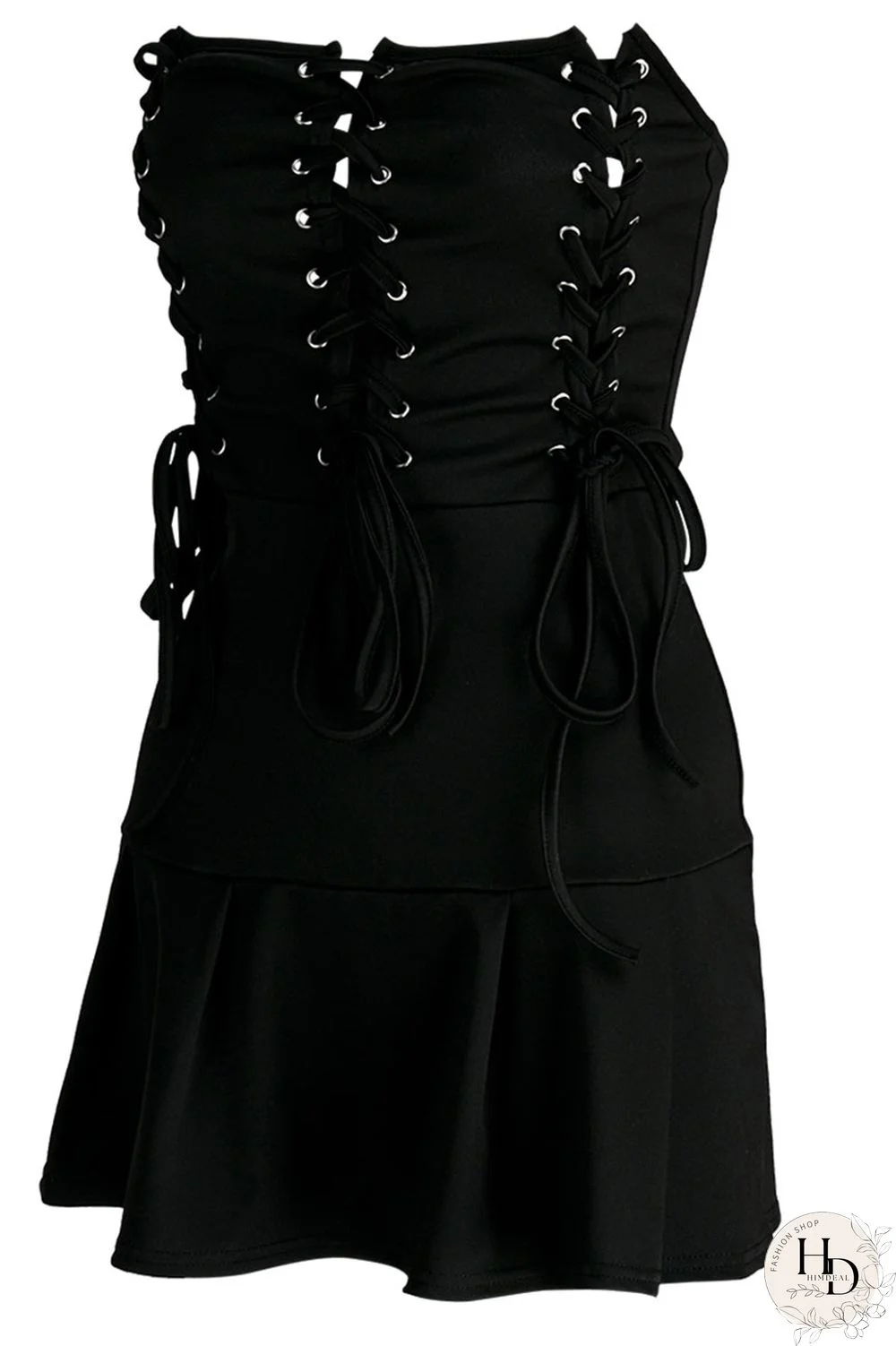 White Fashion Sexy Solid Backless Strap Design Strapless Sleeveless Dress Dresses