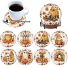 8pcs Full Drill DIY Gem Art Diamond Painting Set Halloween(Autumn)