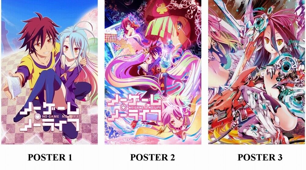 NO GAME NO LIFE - ANIME - 3 Photo Poster painting POSTERS - QUALITY INSERTS PERFECT FOR FRAMING