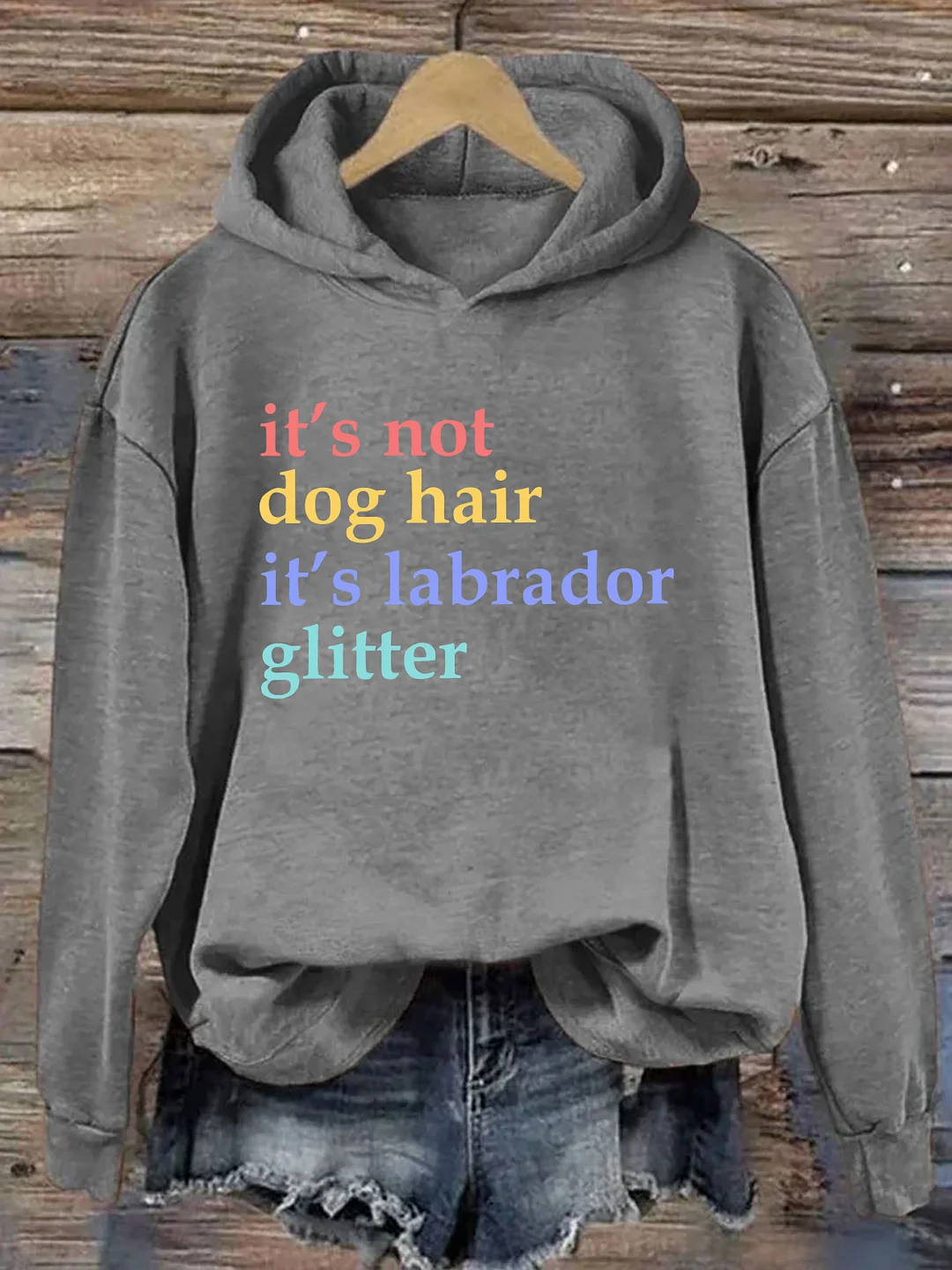 It's Not Dog Hair It's A Labrador Glitter Hoodie