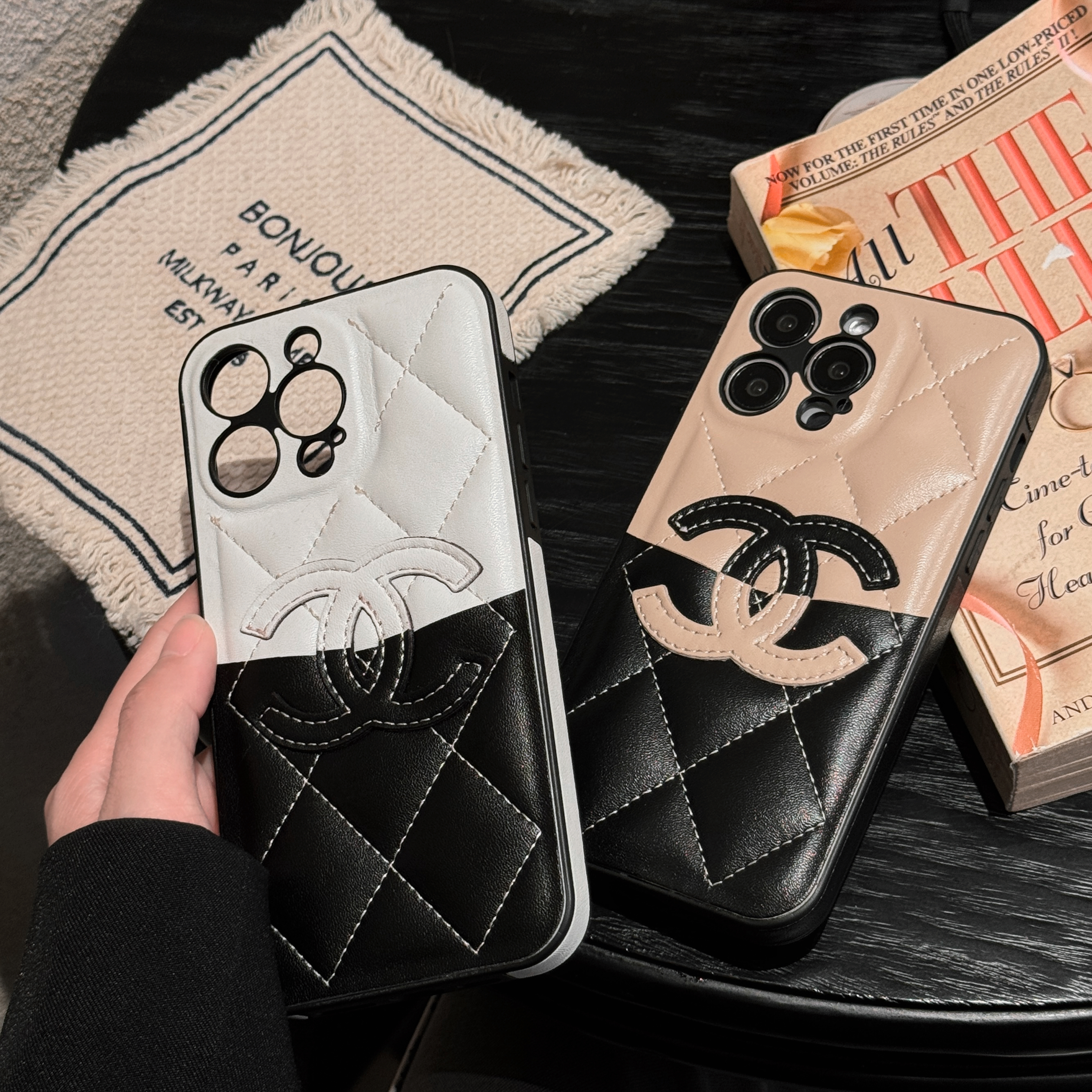 Premium Chanel Leather Apple iPhone Fashion Case