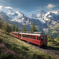 Swiss Alpine Cog Railway - Diamond Painting