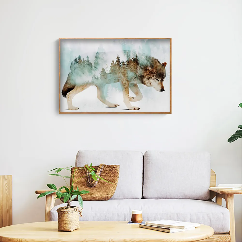 Full Round Diamond Painting 40*30cm - Wolf