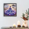 Fille en jupe habill&eacute;e - peinture au diamant de forme sp&eacute;ciale - 30 * 30cm