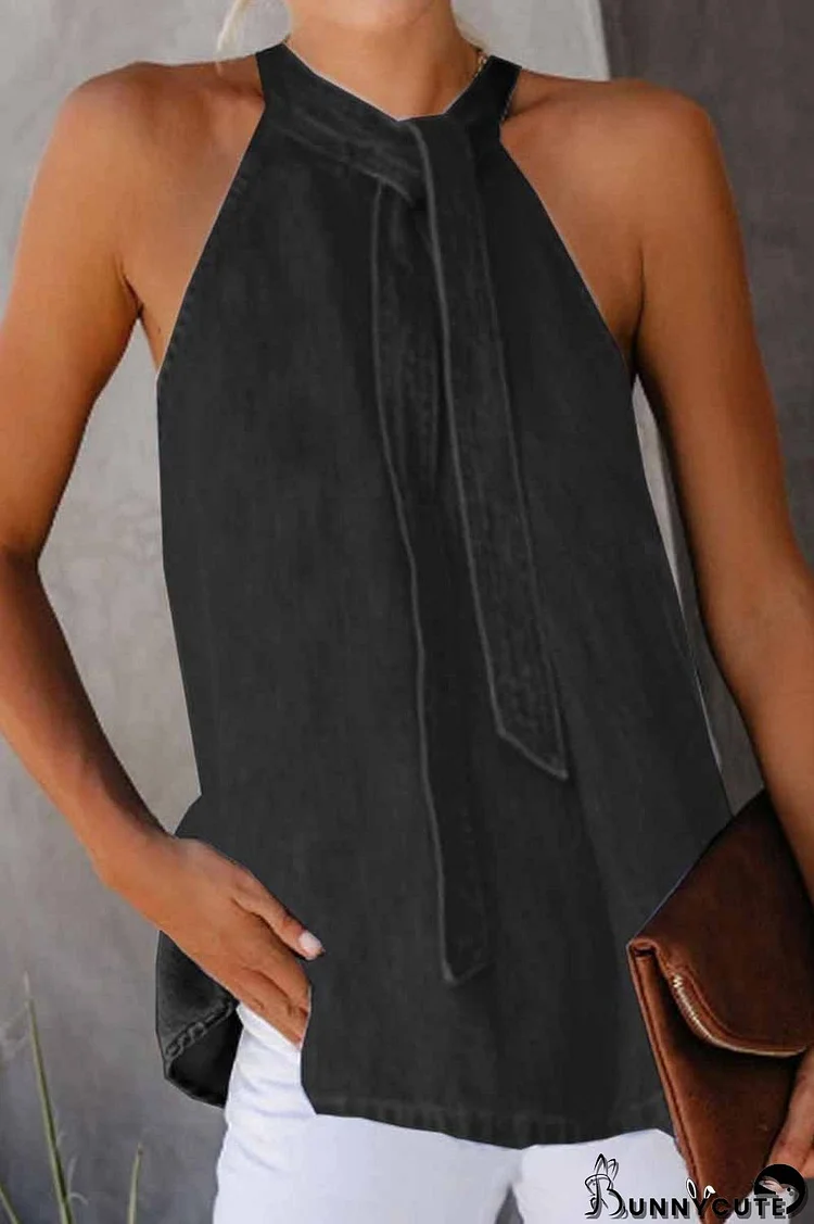 Loose Round Neck Vest Top