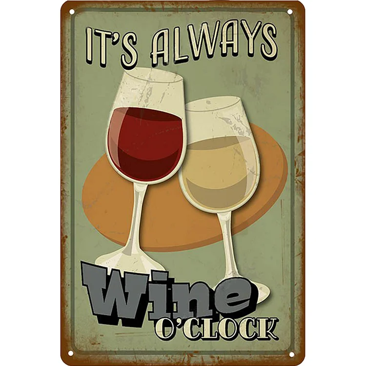 Wine - Vintage Tin Signs/Wooden Signs - 7.9x11.8in & 11.8x15.7in