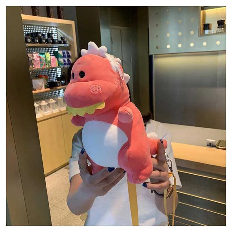 NiceMix Mini Plush Women Personality Shoulder Crossbody Bag Cute Dinosaur Girl Money Phone Bags Messenger Bag Fashion Purse