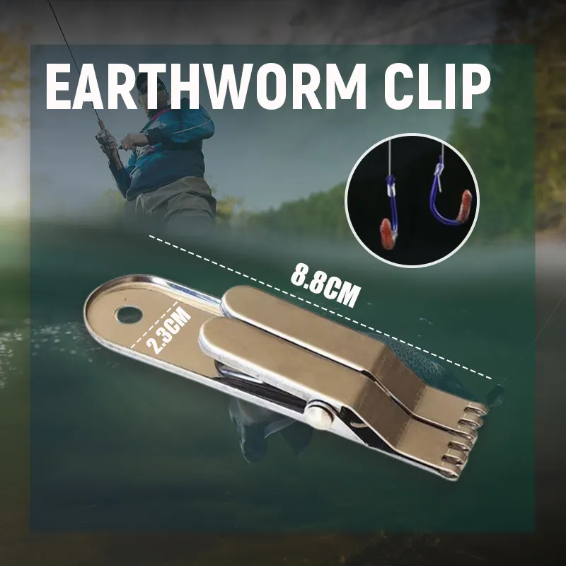 Earthworm Clip Fishing Tool No Messy Hands