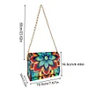 (US Local)DIY Mandala Diamond Art Wooden Coin Pouch with Chain 5D Diamond Painting Purse