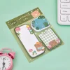 8 PACKS Cute Cartoon 3in1 Post-it Notes 60Pages Portable Notebooks School Student Kids Stationery Gift