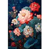 Ink Lotus Bloom-11CT Stamped Cross Stitch 50*70cm (Big Size)