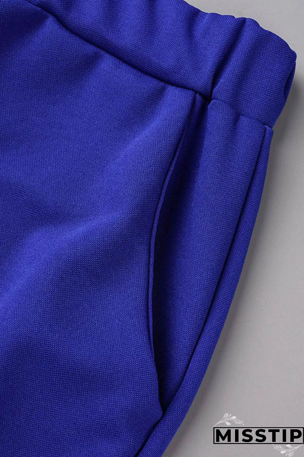 Blue Casual Print Patchwork O Neck Long Sleeve Two Pieces