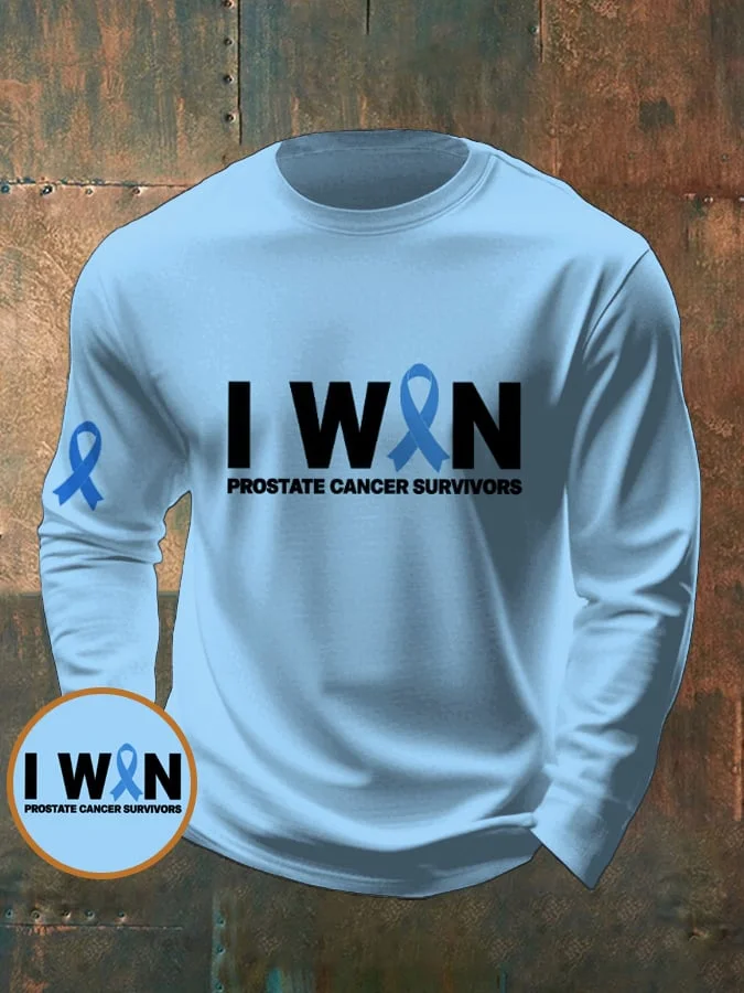 Men's Prostate Cancer Awareness Print Long Sleeve T-Shirt socialshop